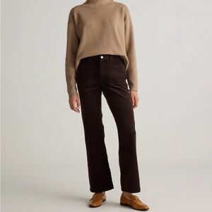 Quince organic stretch corduroy flare pant